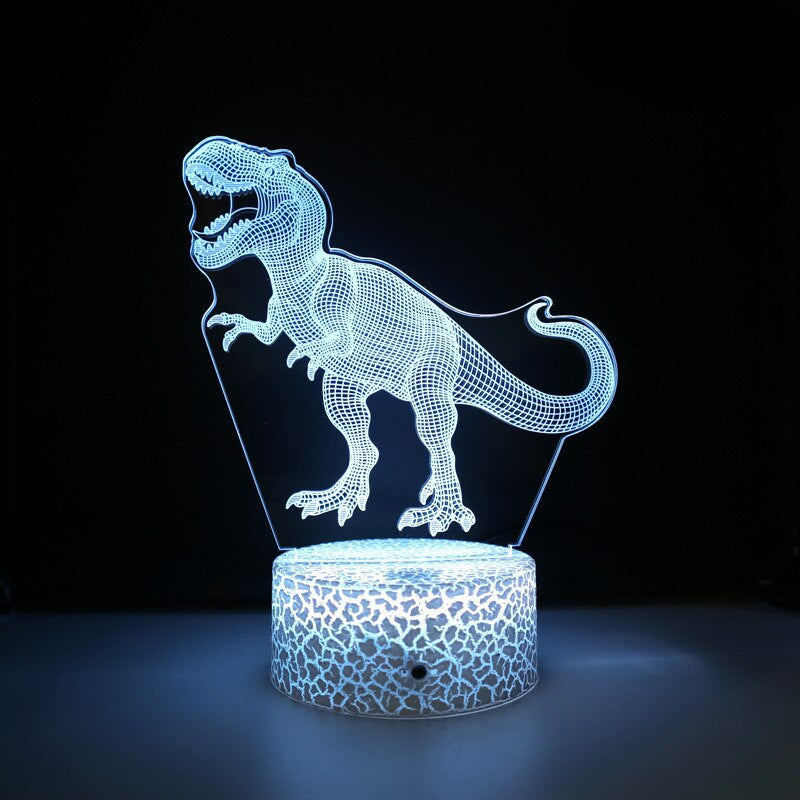 Stämningsfull 3D-lampa för barnrummet med mjukt och behagligt nattljus