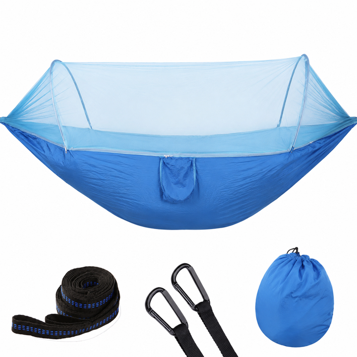 Myggsäker Camping Hängmatta med Stålstång System