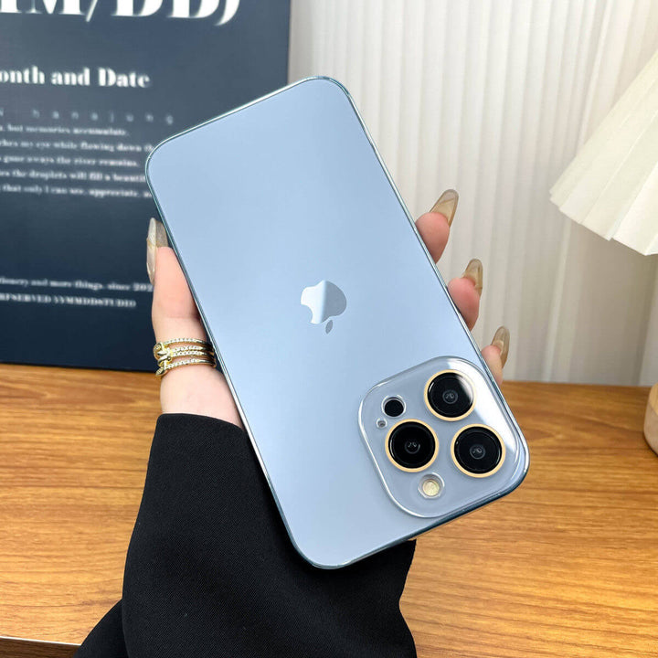 Elektropläterat Matt Akryl Glas iPhone Skyddsfodral