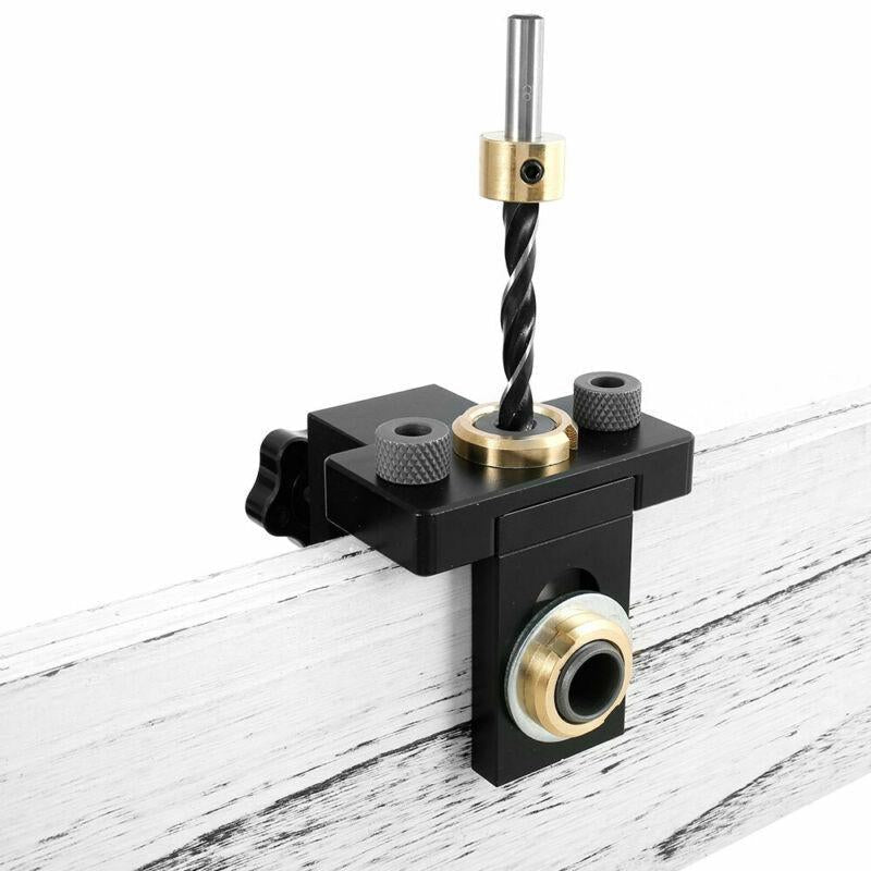 Justerbart 3-i-1 borrverktyg för träbearbetning, tillverkat av aluminiumlegering för exakt precisionsarbete, idealiskt för träbearbetnings- och DIY-projekt.