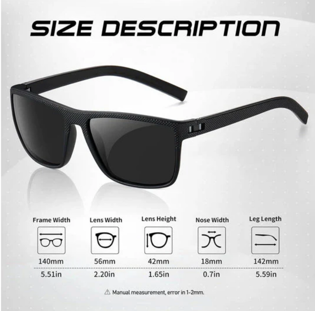 Unisex solglasögon med UV400-skydd visade i närbild från set om tre