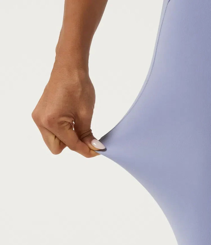 Högmidjade sportkläder och yogaleggings med dekorativ knytning