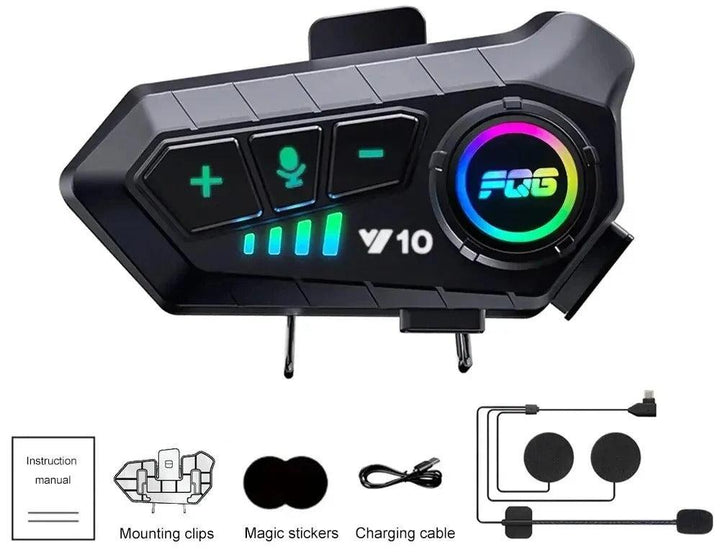 Bluetooth enhet för motorcykelhjälm med medföljande tillbehör