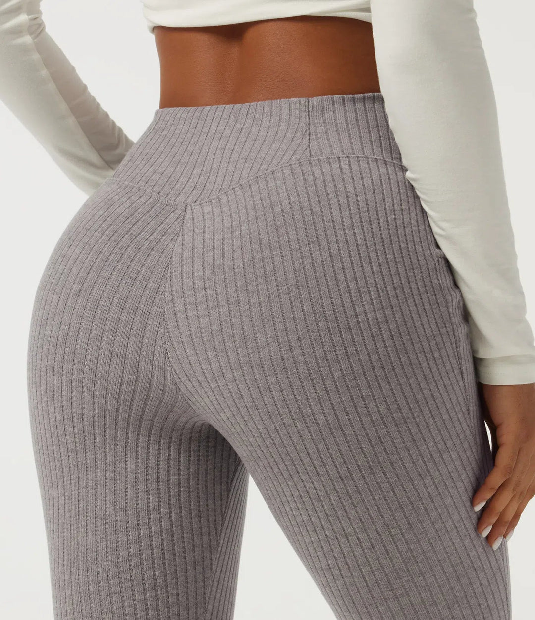 Trendiga crossover leggings för dam med hög midja och stretch