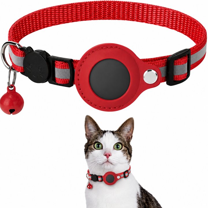 Mjukt material på justerbart GPS-halsband för kattens komfort