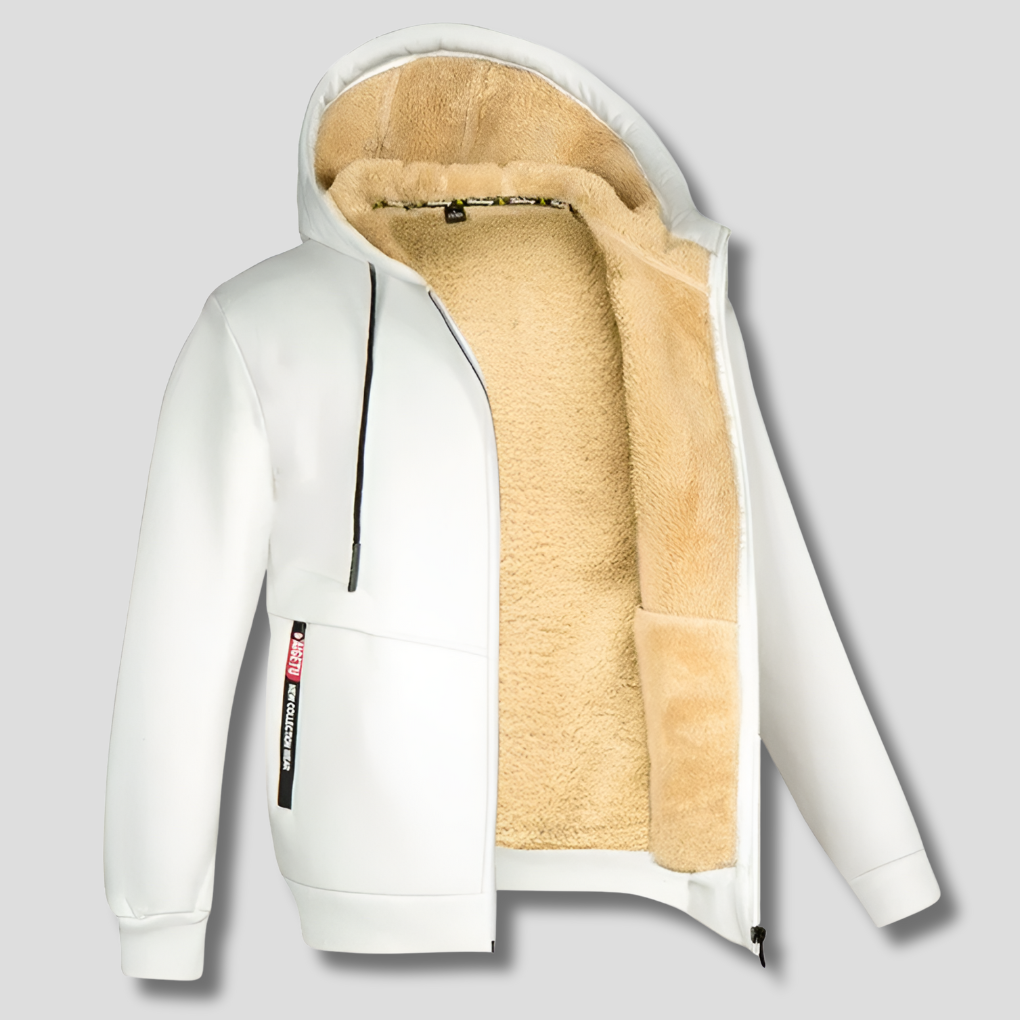 Fleecepullover för herrar i klassisk design med varmt foder för kyliga dagar