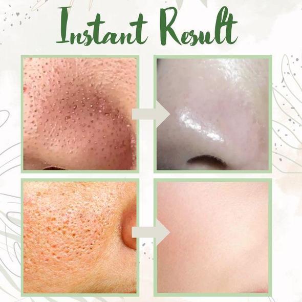 Närbild på grönt te lermask i stick för skonsam exfoliering och djuprengöring