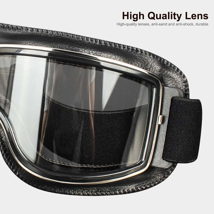 Snygga skyddsglasögon för motorcykel med tonade glas och mjuk padding