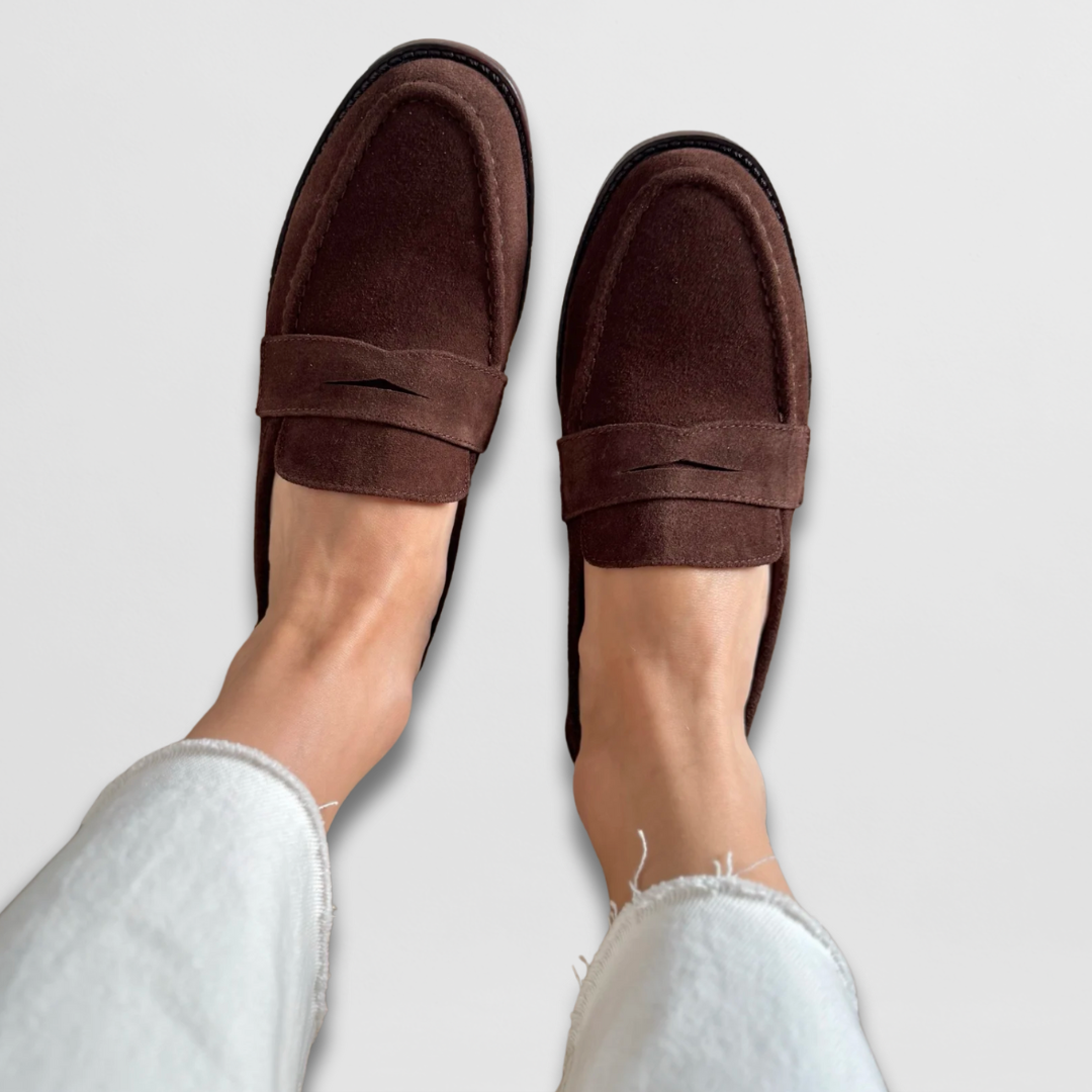 Klassiska damloafers i snygg modell för vardag och arbete, platta slip-on skor