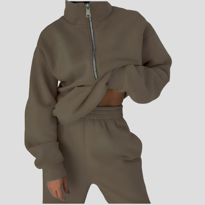 Snyggt mysset i två delar för damer, idealiskt för hemmakvällar och loungewear