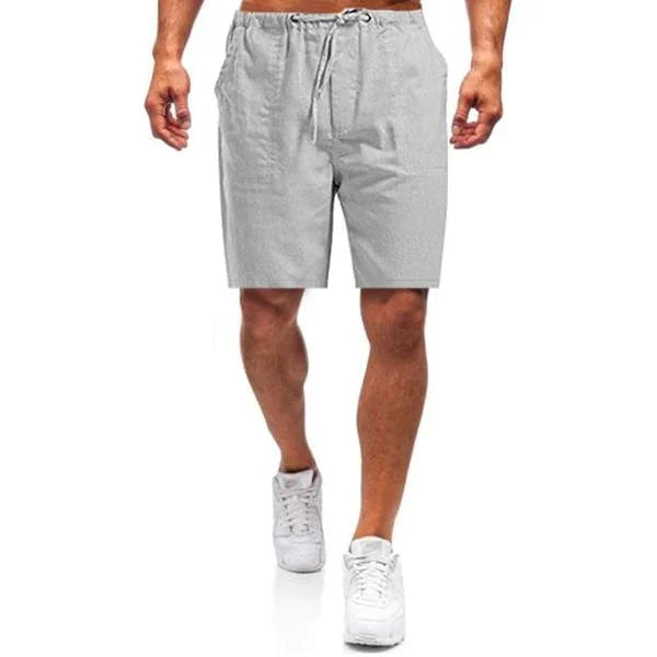 Gröna sommarshorts för herrar med avslappnad passform och knytning