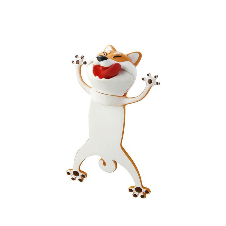 3D-djurbokmärken för barn i färgglad PVC, djurmotiv som panda och hund, perfekt lästillbehör och prydnad.