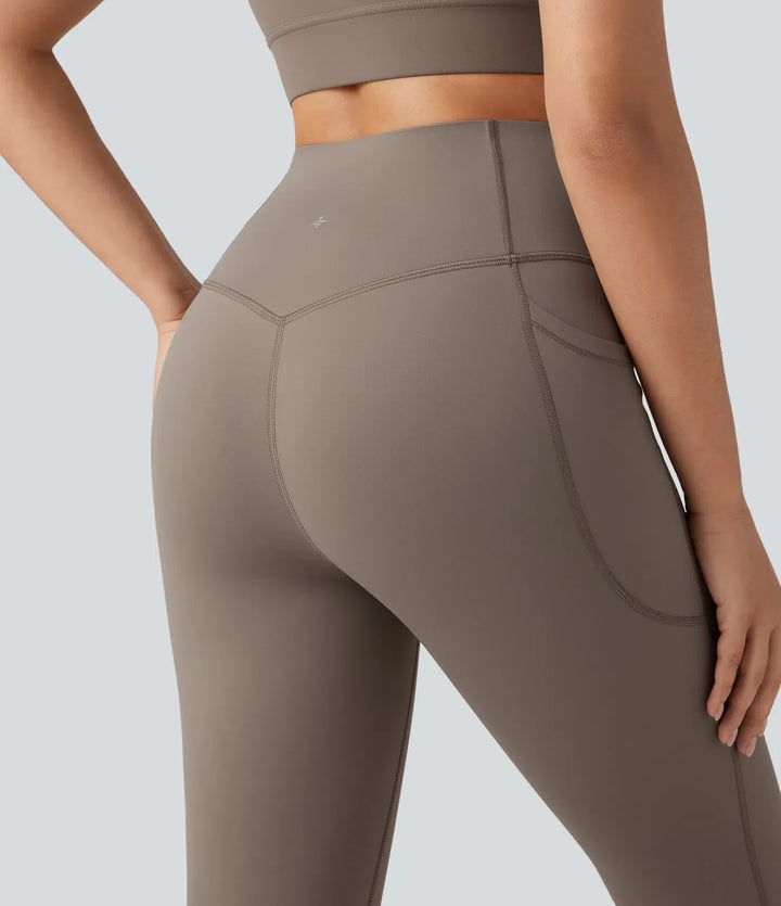 Flexibla fleeceleggings för dam som passar till yoga och gym