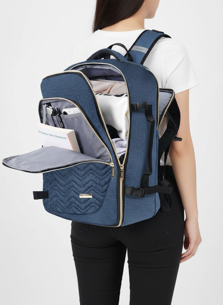 Travelix 40L pendlarväska med laptopfack och smarta förvaringsfickor för organiserad arbetsvardag.