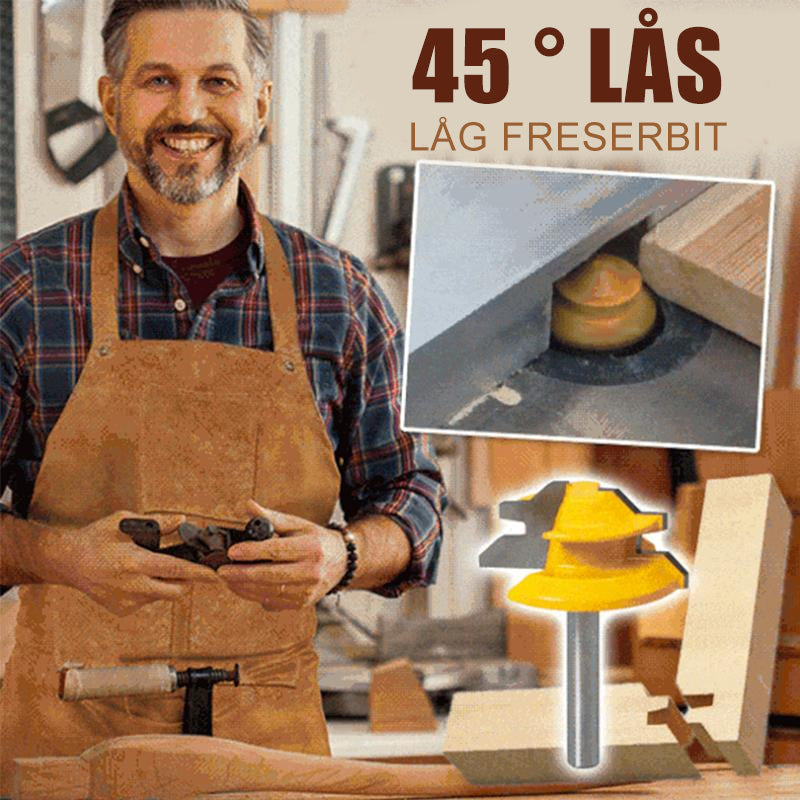 45° träbearbetningsverktyg för starka fogar, exakt skärning, teflonbeläggning, för trä- och MDF-projekt