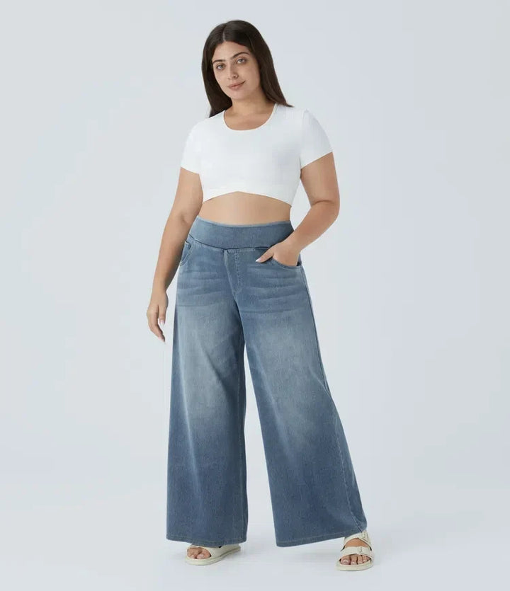 Stora vida ben jeans för dam i klassisk tvätt