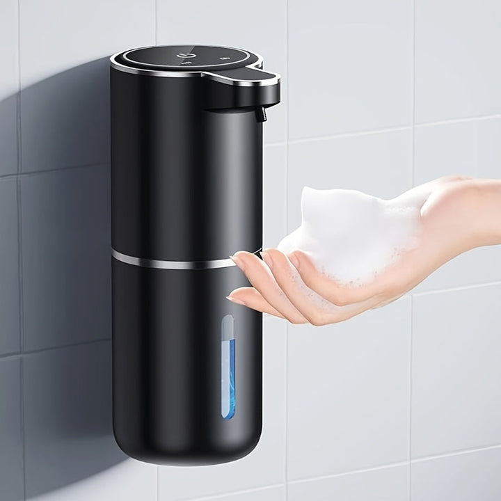 Beröringsfri tvålpump som visar skumfunktion för optimal handhygien