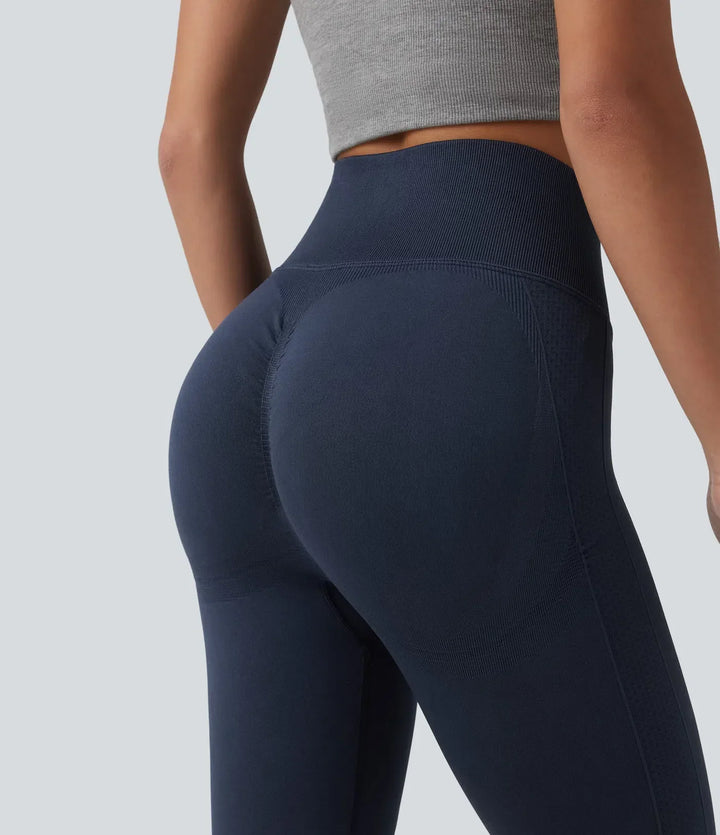Mönstrade yogaleggings med hög midja och flexibel rörelsefrihet