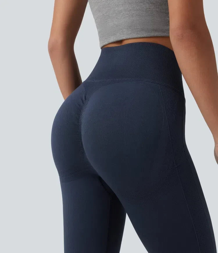 Sömlösa yogaleggings med hög midja för dam i mjukt activewear-material
