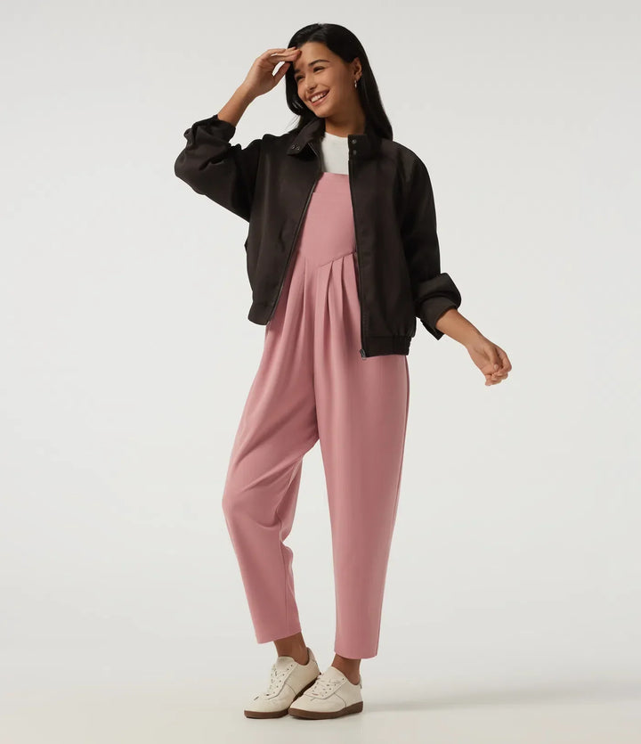 Bekväm och modern damkläder overall i våfflat material