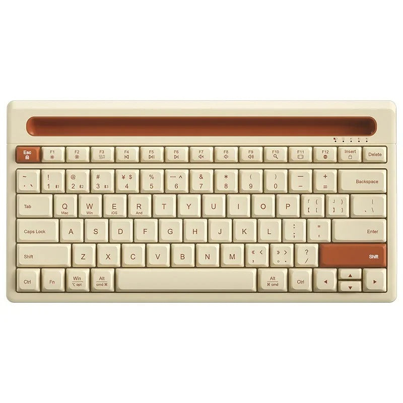 Ergonomiskt trådlöst tangentbord med lågprofilstänger för bekväm skrivkänsla