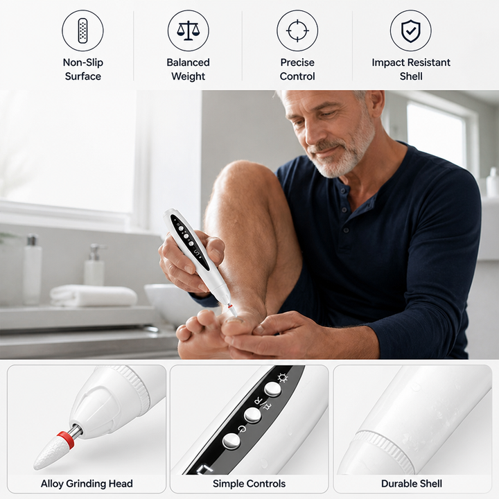Ergonomisk design på elektrisk nagelfräs för enkel skönhetsvård