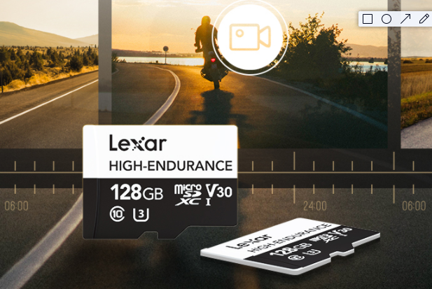 Universal micro SD-minneskort för extra lagring i mobil och kamera