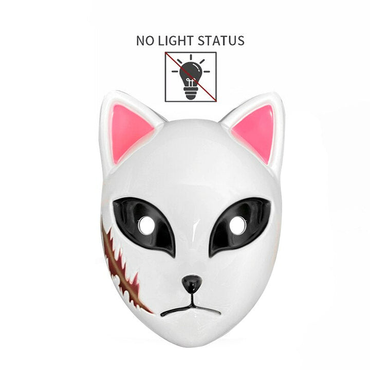 Led mask i stark rosa färg för unika utklädnader och fester