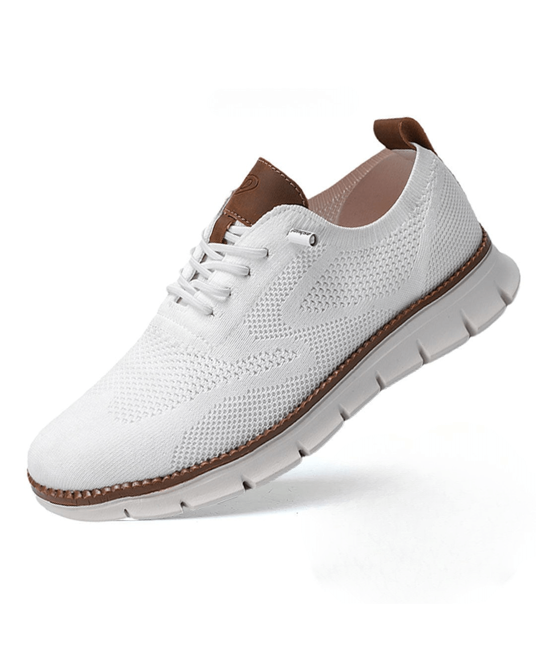 Vit herrsneaker med snygga designdetaljer