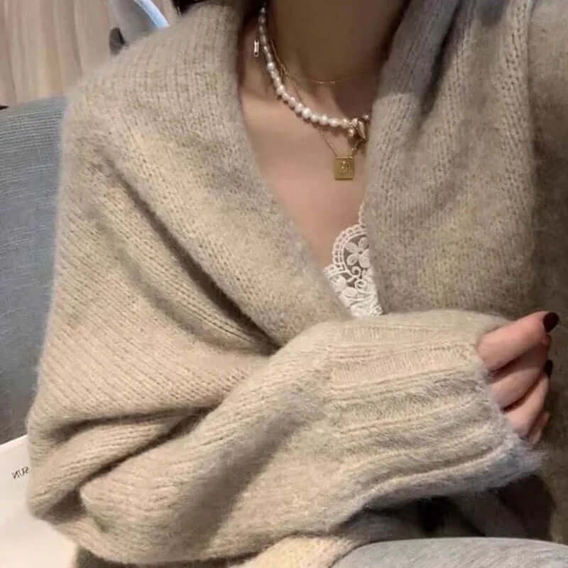 Varm & Mysig Stickad Cardigan för Damer