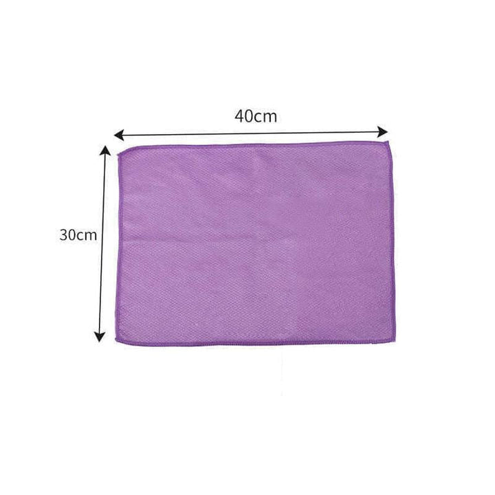 5-pack mikrofiberrengöringsdukar i olika färger, 30x40 cm, stark vattenabsorption för skinande rena ytor i hemmet.