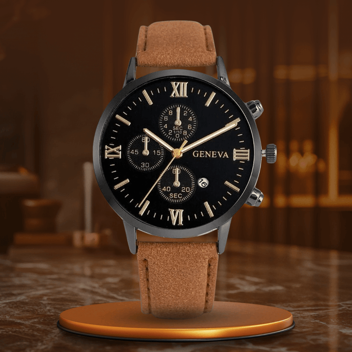 Elegant Analog Quartz Watch with Strap