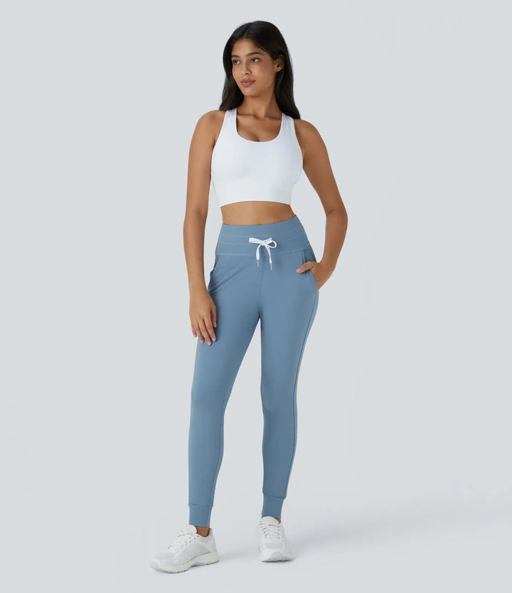 Funktionella joggare med justerbar midja för perfekt passform