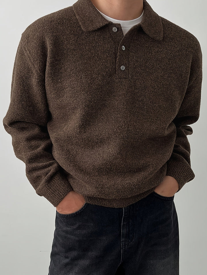 Elegant herrmode med en bekväm stickad tröja