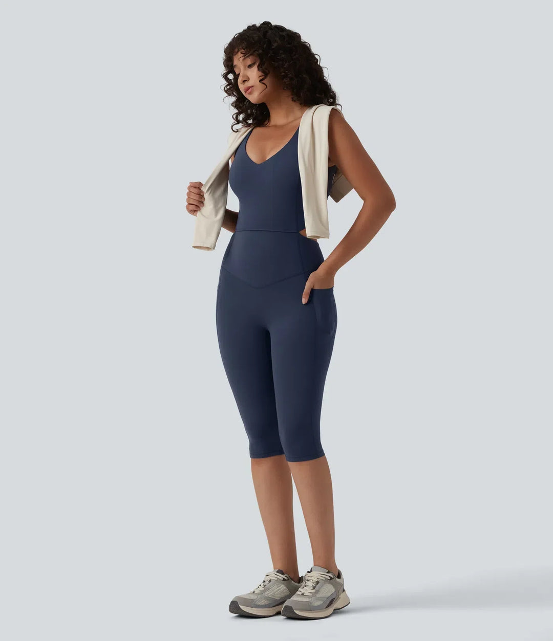 Figurnära sportjumpsuit dam för optimal rörelsefrihet