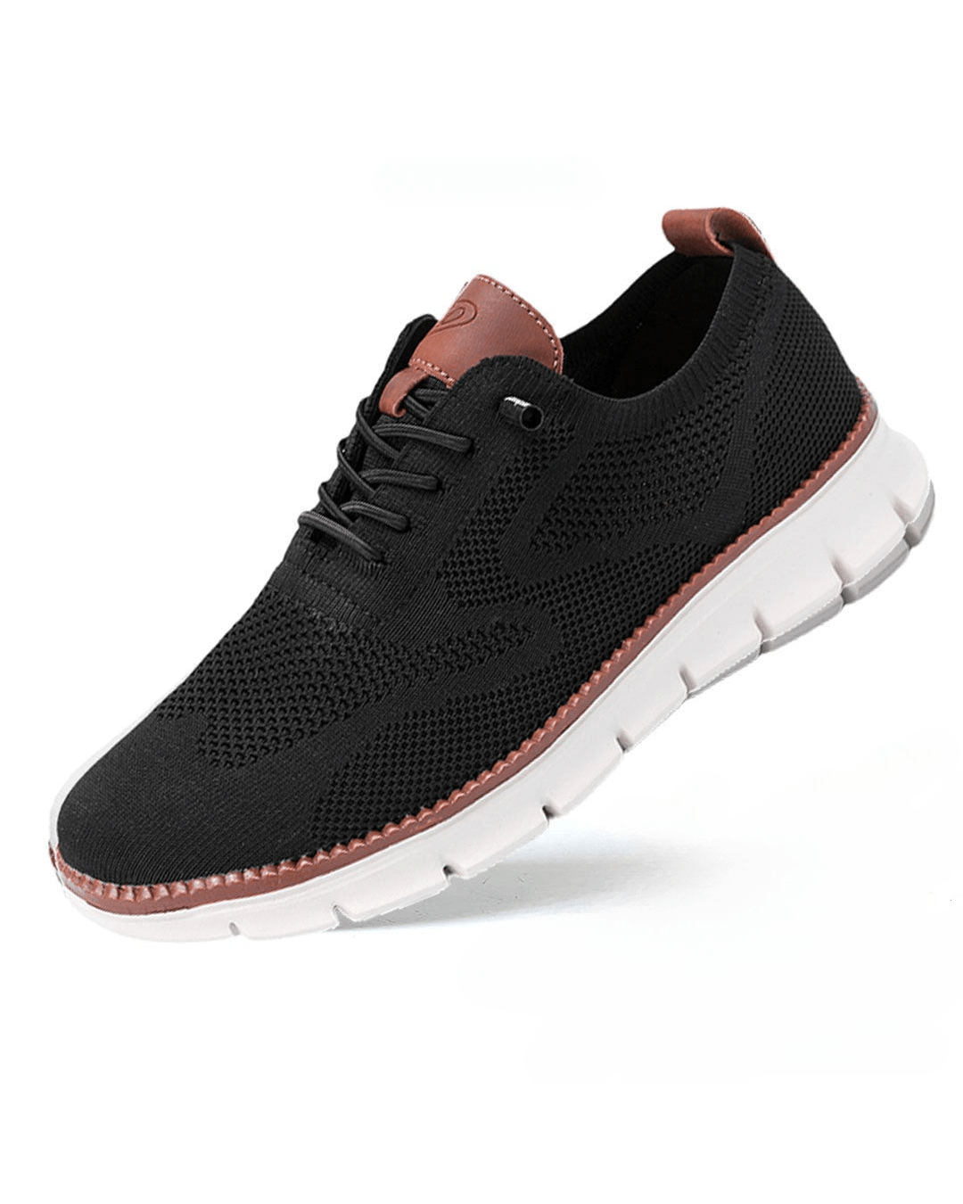 Svart herrsneaker med kontrasterande vit sula