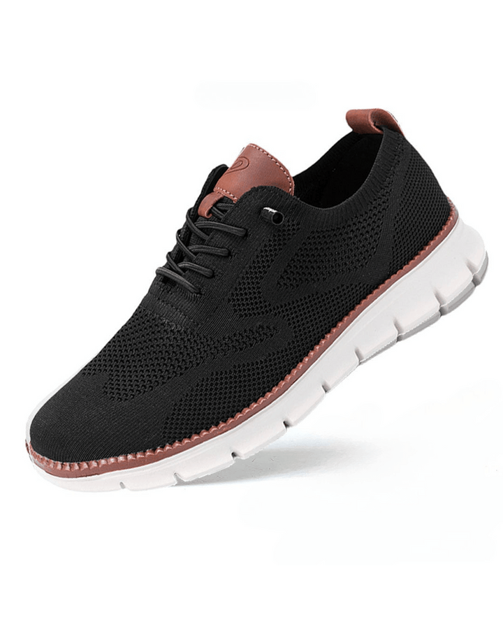 Svart herrsneaker med kontrasterande vit sula