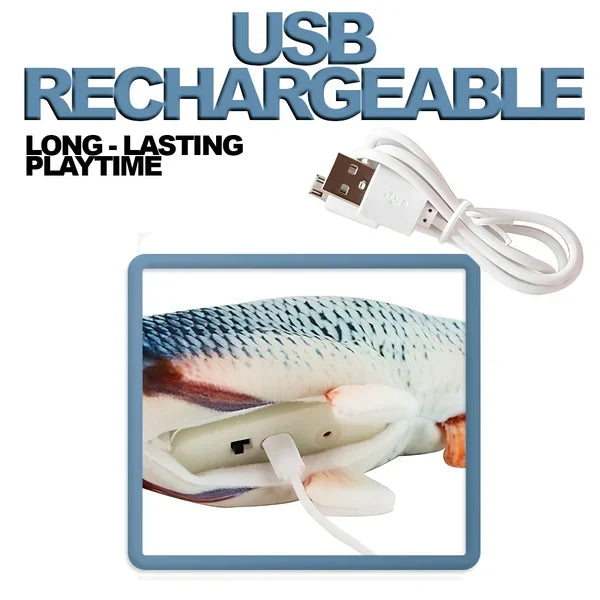 USB-kabel och mekanism för uppladdningsbar fiskleksak