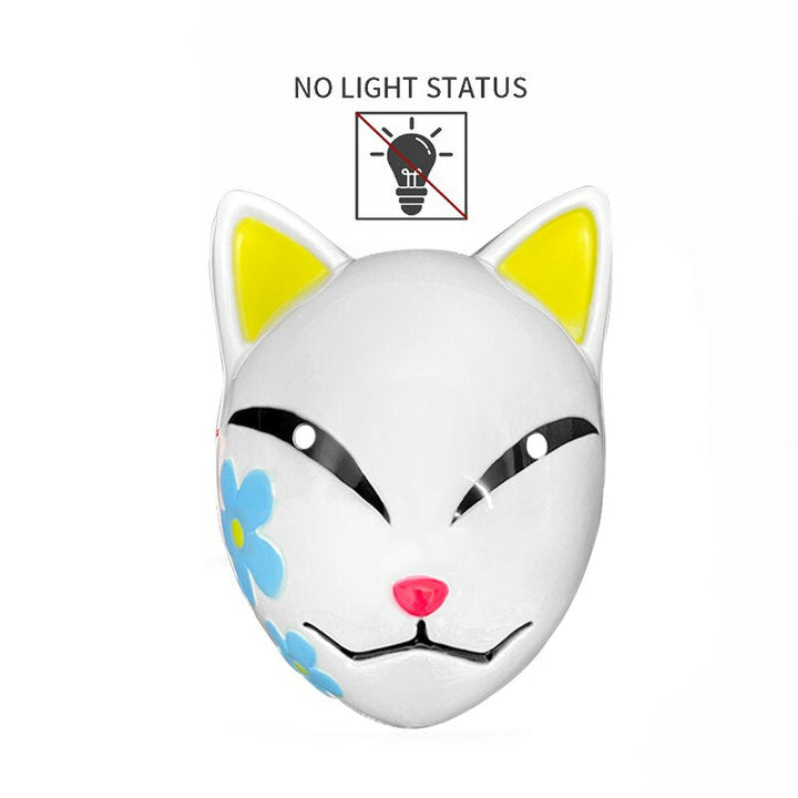Lysande gul led mask perfekt för temafester och cosplay