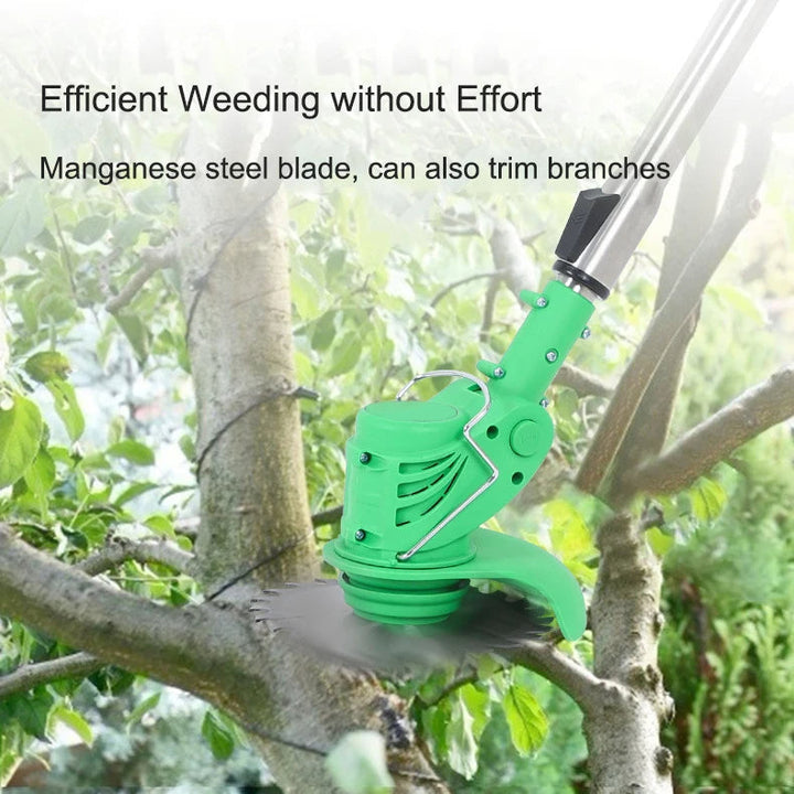 Översiktsbild av kraftfull batteridriven trimmer för alla trädgårdsytor