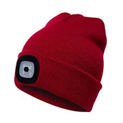 Röd LED Beanie-lampa för vintern