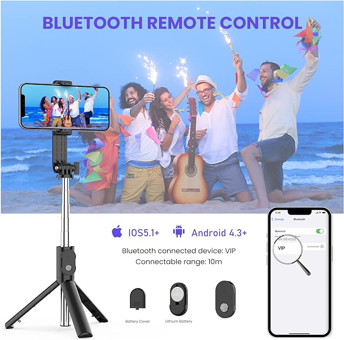 Bluetooth fjärrkontroll och kompatibilitet för telefoner