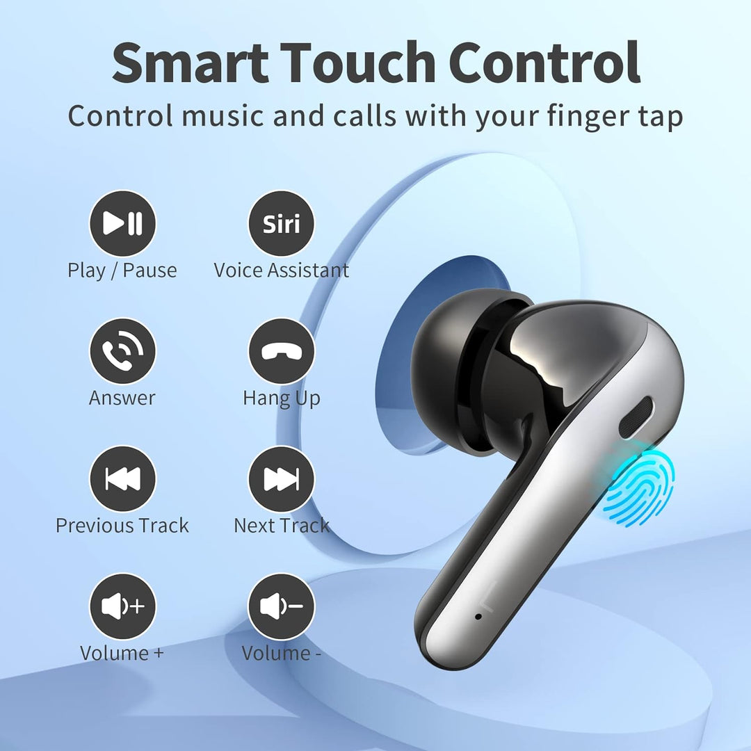 Schema över smart touch-kontrollfunktioner för trådlösa hörlurar