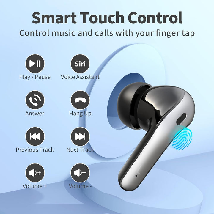 Schema över smart touch-kontrollfunktioner för trådlösa hörlurar