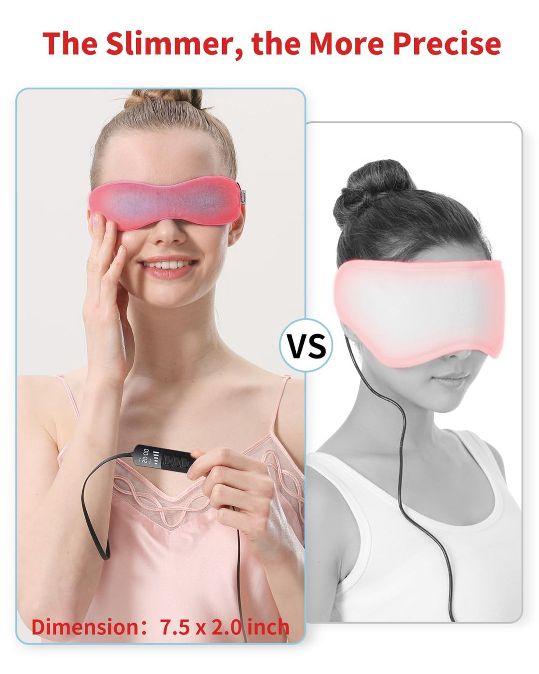 USB-driven värmande ögonmask i mjukt material för hemmaspa och wellness