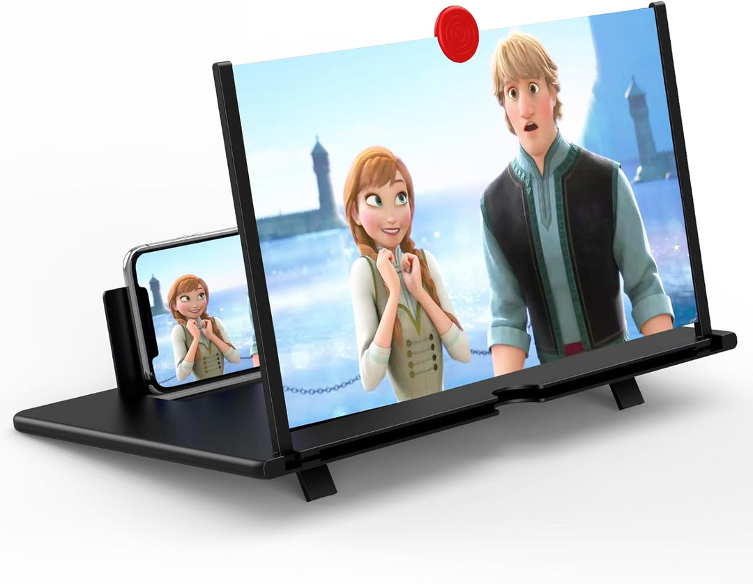 16 tum skärmförstärkare för mobil som visar animerad film