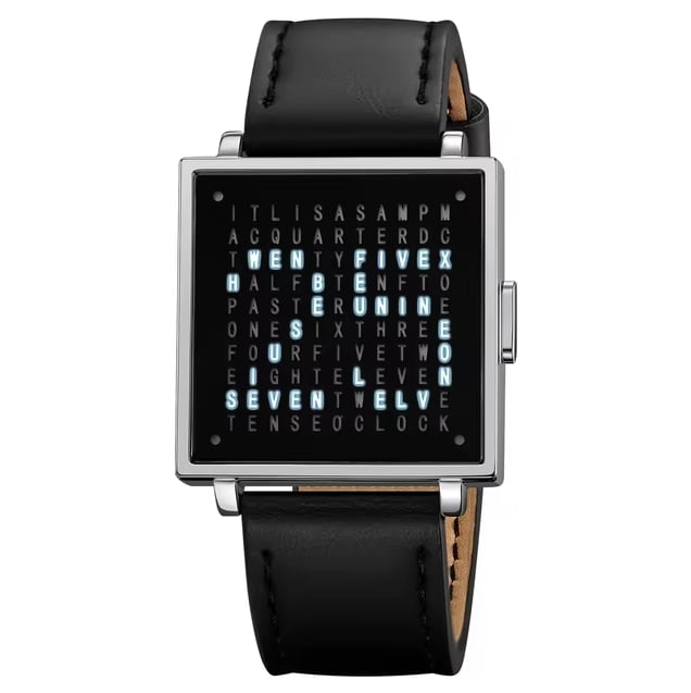 Elegant unisex klocka med silverfärgad boett och läsbar digital display