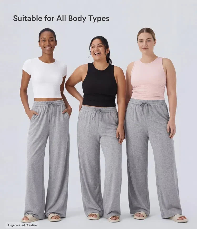 Beige baggy byxor dam för en avslappnad och modern vardagslook