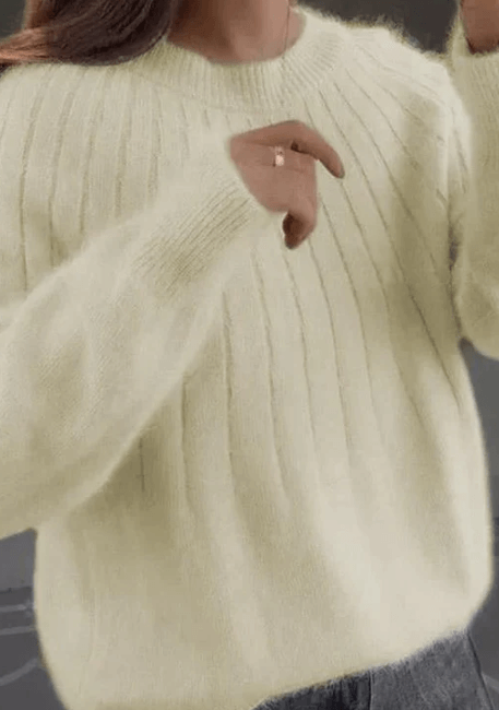 Fluffig stickad tröja – Elegant & Varm