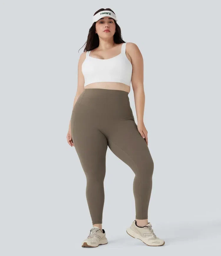 Högmidjade leggings för träning och sport i större storlekar